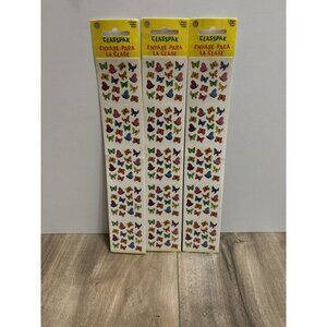Vintage Sandylion Stickers Classpak Lot of 3 Packages Butterfly Foil New Sealed